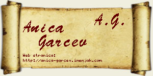 Anica Garčev vizit kartica